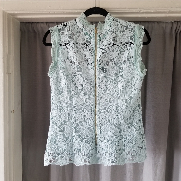 Nanette Lapore | Embroidered Lace Mockneck Top - Picture 2 of 6